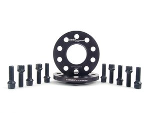 ES#2748284 - 002411ECS02AKT6 - Wheel Spacer & Bolt Kit - 12.5mm With Black Ball Seat Bolts - Complete kit for two wheels, includes everything you need to install spacers - ECS - Audi