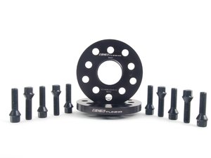 ES#2748194 - ECS10157KTWBC1 - ECS Wheel Spacer & Bolt Kit - 15mm With Black Conical Seat Bolts - Includes everything you need to install spacers on two wheels - ECS - Audi Volkswagen