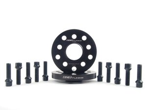 ES#2748195 - ECS10158KTWB1 - ECS Wheel Spacer & Bolt Kit - 17.5mm With Black Ball Seat Bolts - Includes everything you need to install spacers on two wheels - ECS - Audi Volkswagen