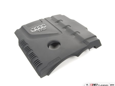ES#1904963 - 06J103925AG - Engine Cover - Includes push-on connectors, clamping washers, & Audi rings emblem. - Genuine Volkswagen Audi - Audi