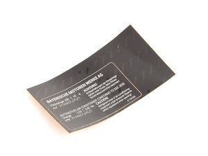 ES#1833277 - 71239174633 - LABEL, COOLANT - (NO LONGER AVAILABLE) - Genuine BMW - 