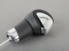 ES#240655 - 25167584237 - Automatic Transmission Shift Knob - Leather - Chrome selector hoof button - Genuine MINI - MINI