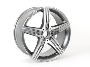 ES#2749033 - 22240112007X21KT - S63 20" AMG 5-Double Spoke Wheel - Set Of Four - 20x8.5, ET38 High-Gloss Polish With Mid Himalaya Gray - Genuine Mercedes Benz - Mercedes Benz