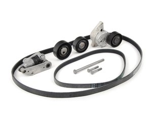 ES#2593600 - 11281437450KT - Accessory Belt Kit Service Kit - Utilizes all genuine BMW components - includes updated hydraulic alternator tensioner - Genuine BMW - BMW