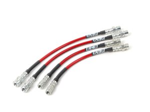 ES#2593596 - 99335513900KT - 964 Narrowbody Exact-Fit Stainless Steel Brake Lines - Kit - Stainless reinforced for improved pedal feel and durability - ECS - Porsche