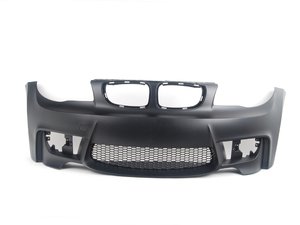 ES#2749221 - E821MFTBUMPKT - 1M Style Front Bumper Conversion  - Complete direct bolt on front bumper designed to fit with stock fenders and hood. Includes fog lights. - ECS - BMW