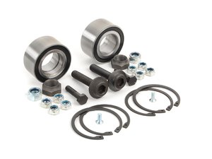 ES#2749179 - 4B0498625KT2 - Front Wheel Bearing Kit - Pair (75MM) - Includes both bearings, axle bolts, and self locking nuts - Vaico - Audi