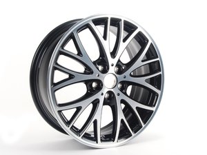 ES#2749156 - 36116858705KT - 506 MINI JCW Cross Spoke Wheel 18" (5x112) - Black Gloss Turned - Set Of Four - 7J X 18 ET:54 - Genuine MINI - MINI