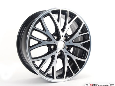ES#2720909 - 36116858705 - 506 MINI JCW Cross Spoke Wheel 18" (5x112) - Black Gloss Turned - Priced Each - 7J X 18 ET:54 - Genuine MINI - MINI