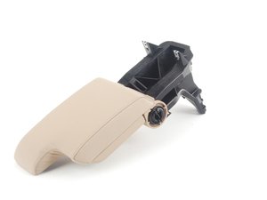 ES#86609 - 51168198620 - Front Armrest Assembly - Hellbeige Montana Leather - Keep your interior looking like new - Genuine BMW - BMW
