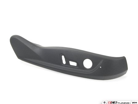 ES#3197295 - 8T0881326G4PK - Front Seat Trim Panel - Sabre (Black) - Right - Lower trim panel covers the seat adjustment controls - Genuine Volkswagen Audi - Audi