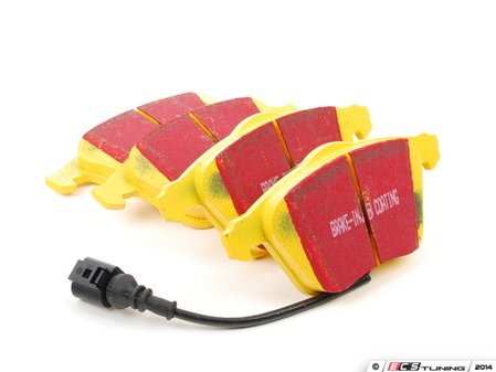 ES#521040 - DP41946R - YellowStuff Performance Brake Pads - Front (With Wear Sensors) - EBC's premium sport street pad that offers high friction levels and heat fade resistance - EBC - Audi Volkswagen