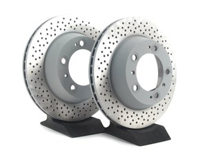 ES#2535789 - 98735240301KT - Rear Brake Rotors - Pair 11.77" (299mm) - Rear axle fitment - Both left and right - Sebro - Porsche