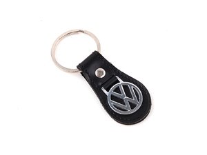 ES#1876667 - 18969 - Leather Keychain - Black - (NO LONGER AVAILABLE) - Built strong just like Volkswagen ! - DriverGear - 