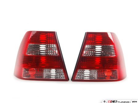 ES#9483 - fkrl351 - Sedan Tail Light Set - Crystal Clear / Red - (NO LONGER AVAILABLE) - Plug and play aftermarket tail lights with crystal clear and red lenses - FK - 