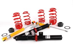 ES#11413 - 39258-17 - Premium Performance Coilover Kit - Fixed Dampening - (NO LONGER AVAILABLE) - For the daily driver. Featuring lightweight, aluminum front struts. Height adjustable from 1.0 - 2.5 on average - H&R - 