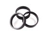 ES#1884239 - SW0304VW01-BK - Beauty Bezel Set - Knurled Black - Set of three billet aluminum trim rings for your climatronic dials - ECS - Volkswagen