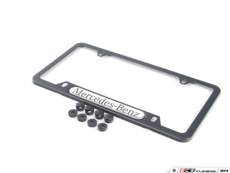 ES#1829255 - Q6880088 - License Plate Frame - Mercedes-Benz License Plate Frame (Black Powder Coat/Stainless Steel) - Genuine Mercedes Benz - Mercedes Benz