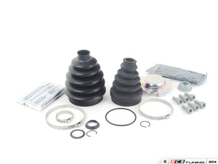 ES#2581528 - 1H0498203AKTO - Front Inner And Outer CV Joint Refresh Kit - Why risk tearing the same axle out twice? This kit includes front inner and outer CV Joint Boots to service one axle. - Assembled By ECS - Volkswagen