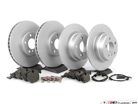 ES#2597803 - ECSE53341121-4KT - Front & Rear Brake Service Kit - Featuring Brembo rotors and ECS DD23 ceramic brake pads. - Assembled By ECS - BMW
