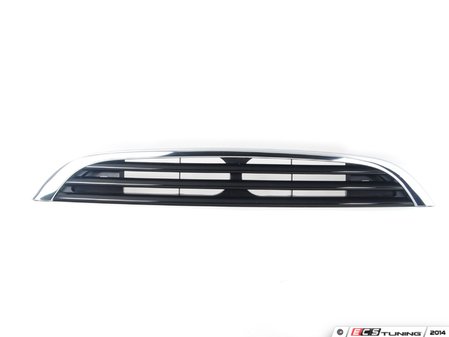 ES#78182 - 51137133846 - Upper Grille Full Section Black With Chrome Smooth Top - Restore you factory black MINI grille - Genuine MINI - MINI