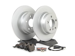 ES#1306740 - ECSE533421-3 - Rear Brake Service Kit - Featuring ECS V5 blank coated rotors and ECS DD23 Daily Driver ceramic pads - Assembled By ECS - BMW