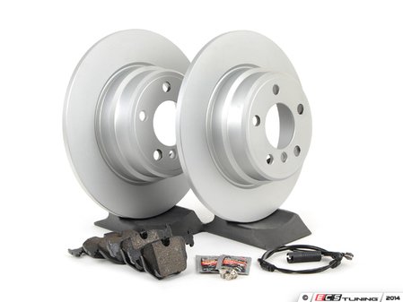 ES#1306740 - ECSE533421-3 - Rear Brake Service Kit - Featuring ECS V5 blank coated rotors and ECS DD23 Daily Driver ceramic pads - Assembled By ECS - BMW