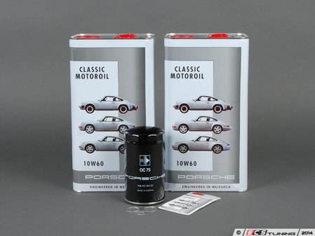 ES#2568845 - 94410720103KT2 - Premium Oil Service Kit - Everything you will need to complete an oil change with Porsche Classic 10W-60 motor oil - Genuine Porsche - Porsche