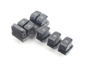 ES#2607893 - 8K0959851DV10KT - Window Switch Kit - Nero (Black) - Includes all four interior window switches - Genuine Volkswagen Audi - Audi