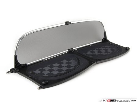 ES#515207 - 54340445398 - Wind Deflector - Checkered / Chrome - (NO LONGER AVAILABLE) - Control the wind that circulated while having the top down - Genuine MINI - 