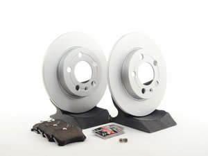 ES#2678605 - 40454018KT2 - Rear Brake Service Kit - Featuring Meyle rotors and ECS DD23 ceramic pads. - Assembled By ECS - Audi