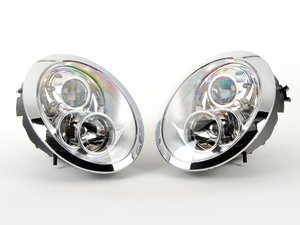 ES#2762291 - HMINI01HL-CC - Projector Chrome Headlights - Pair D82-1101PMLDEM1 - Chrome ring and housing projector headlight set! - Depo - 