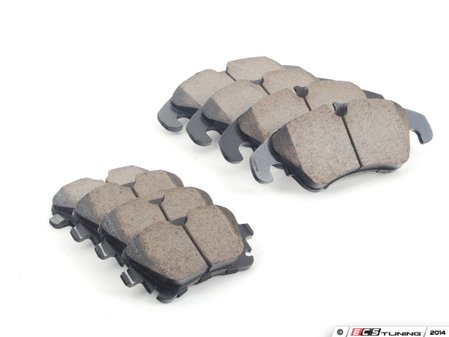 ES#2763651 - 8K0698151Hkt2 - Front & Rear Euro Ceramic Brake Pad Kit - Ceramic composite developed to meet low dust & noise requirements, includes front and rear pads - Akebono - Audi