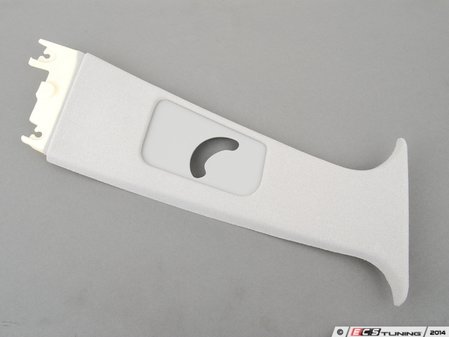 ES#113866 - 51438207192 - "B" Pillar Trim - Upper Right - Hellgrau/Light Gray, located center of vehicle, where upper seat belt mount attaches - Genuine BMW - BMW