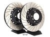 ES#2550968 - 000506ECS01AKT - 2-Piece Lightweight Front Brake Rotors - Pair (338x26) - Direct bolt-on cross-drilled and slotted replacement - 20% less weight. Offers improved braking, handling, and ride quality! - ECS - BMW
