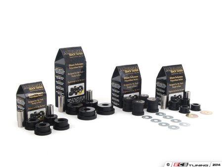 ES#2763560 - PFR3-209BX4KT - Performance Rear Control Arm Bushing Kit - Race - Improve handling and control - Upgrade to a more engaging driving experience - Powerflex Black Series - Audi