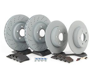 ES#2762256 - 0044205120KT - Front & Rear Brake Service Kit - Sport - Featuring Genuine Mercedes-Benz Rotors And Pads - Genuine Mercedes Benz - Mercedes Benz