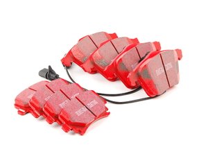 ES#2765588 - DP31495Ckt2 - Front & Rear RedStuff Performance Brake Pad Kit - High performance street pad featuring Kevlar technology, includes front and rear pads - EBC - Audi