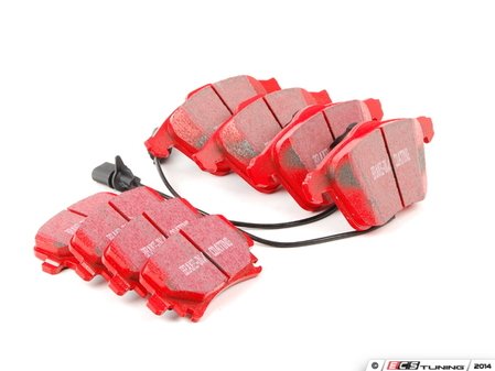 ES#2765588 - DP31495Ckt2 - Front & Rear RedStuff Performance Brake Pad Kit - High performance street pad featuring Kevlar technology, includes front and rear pads - EBC - Audi