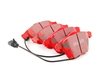 ES#2765588 - DP31495Ckt2 - Front & Rear RedStuff Performance Brake Pad Kit - High performance street pad featuring Kevlar technology, includes front and rear pads - EBC - Audi