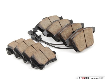 ES#2765582 - EUR1111KT1 - Front & Rear Euro Ceramic Brake Pad Kit - Ceramic composite developed to meet low dust & noise requirements, includes front and rear pads - Akebono - Audi