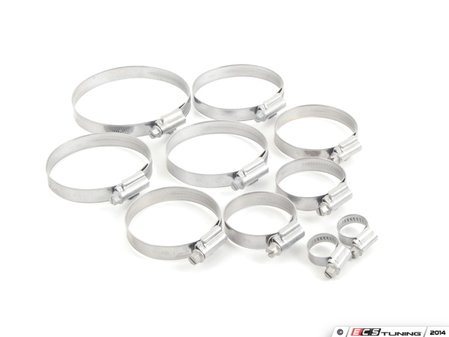 ES#2730465 - FMKT006HC - Hose Clamp Set  - Full clamp set for boost hoses - Forge - Audi Volkswagen