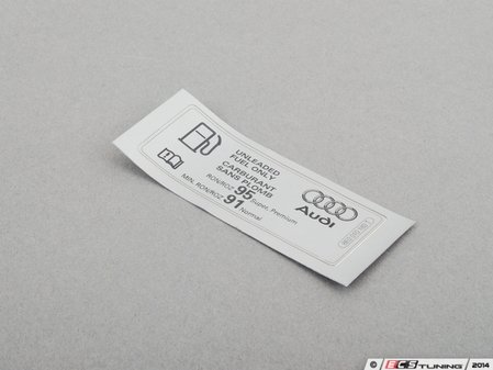 ES#435712 - 8E0010183T - Fuel Sticker - Located on the fuel filler neck - Genuine Volkswagen Audi - Audi