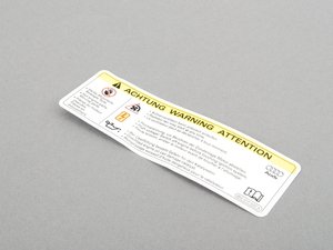 ES#1897482 - 8K0010520A - Radiator fan warning sticker - Refresh your engine bay - Genuine Volkswagen Audi - Audi