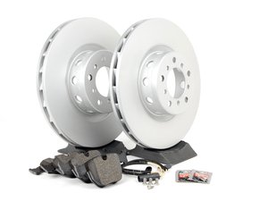 ES#2598458 - ECSE393411-6KT - Front Brake Service Kit - Featuring Zimmermann rotors and ECS DD23 Daily Driver ceramic pads - Assembled By ECS - BMW