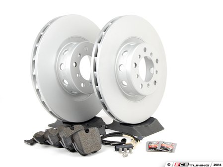 ES#2598458 - ECSE393411-6KT - Front Brake Service Kit - Featuring Zimmermann rotors and ECS DD23 Daily Driver ceramic pads - Assembled By ECS - BMW