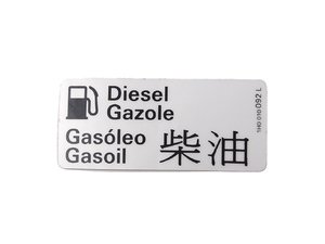 ES#302176 - 1H0010092L - Diesel Fuel Door Sticker - Genuine sticker found on the fuel door on diesel vehicles - Genuine Volkswagen Audi - Volkswagen