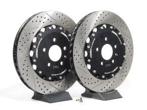 ES#2603008 - 000574ECS02AKT - 2-Piece Rear Brake Rotors - Pair (356x32) - Direct bolt-on upgrade - 2-piece semi-floating rotors! - ECS - Audi
