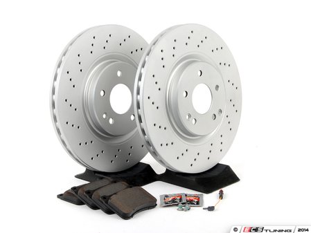 ES#2762642 - 2034211312KT3 - Front Brake Service Kit - Sport - Featuring Meyle rotors and OP Parts pads - Assembled By ECS - Mercedes Benz