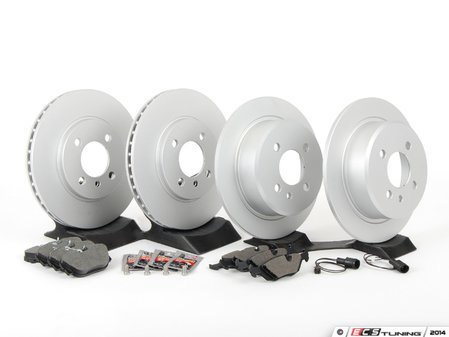 ES#2731604 - 34111160915KT - Front & Rear Brake Service Kit - Featuring Zimmermann coated rotors and Pagid brake pads - Assembled By ECS - BMW
